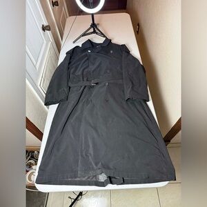 Christian Dior Monsieur Trench Coat Mens 42S Black Classic Zip-in